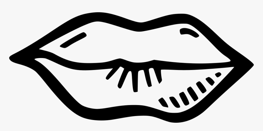 Lips - Lips Icon Hand Drawn, HD Png Download, Free Download