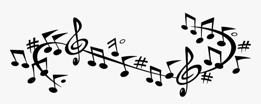 Music Vector Swirl - Transparent Music Notes Banner, HD Png Download, Free Download