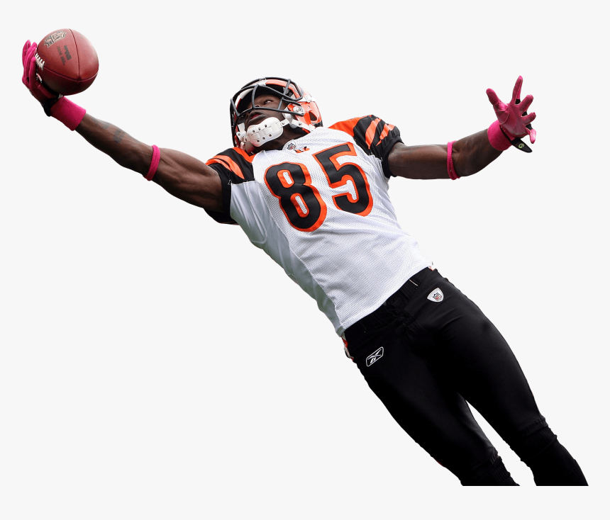 Nfl Players Png - Football Player Catching A Football, Transparent Png, Free Download