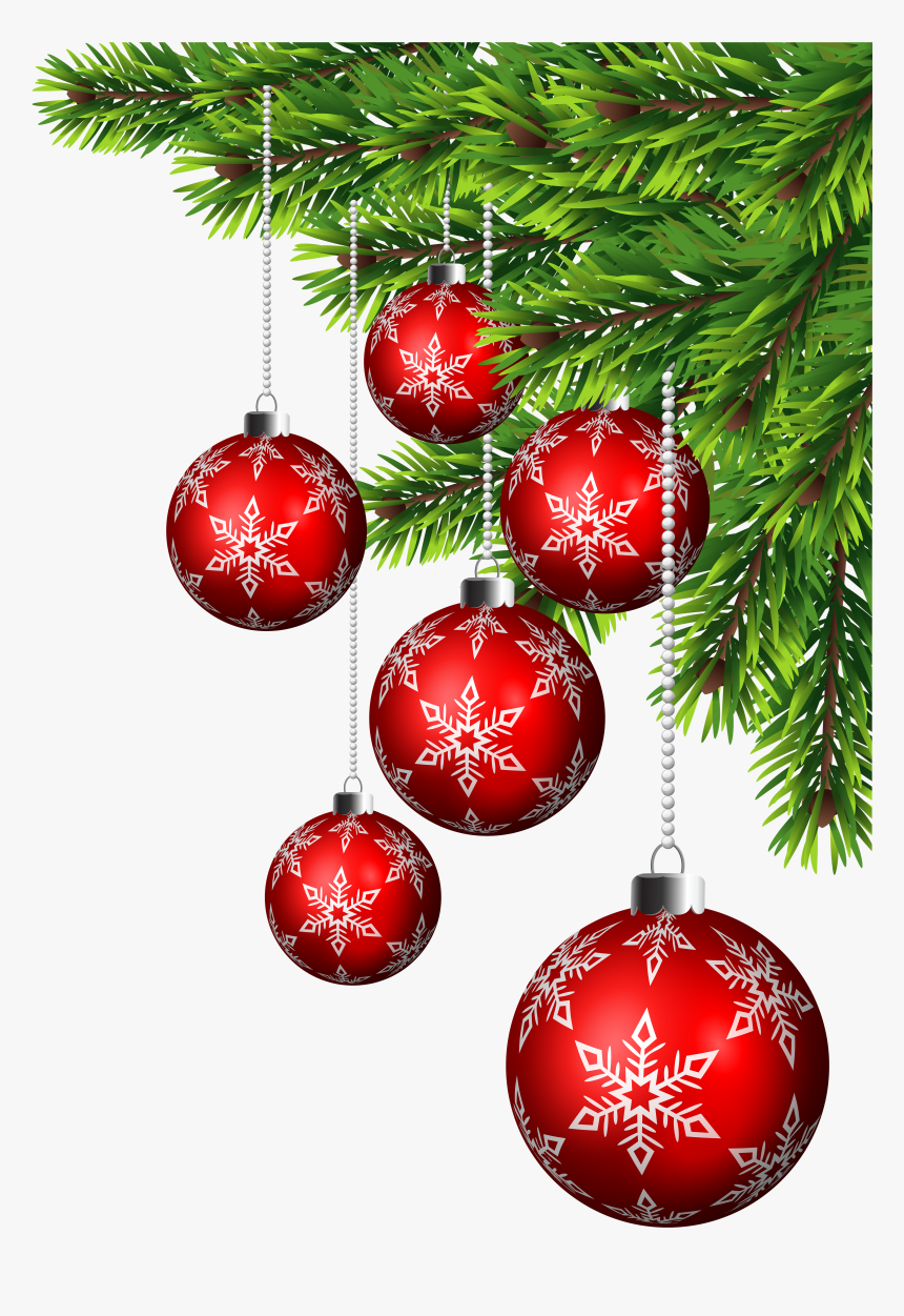 Balls Decor Clip Art - Christmas Corner Decorations Png, Transparent Png, Free Download