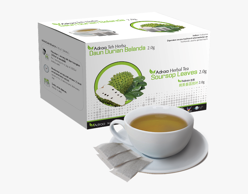 Herbal Tea Soursop Leaves - Teh Herba Adraa, HD Png Download, Free Download