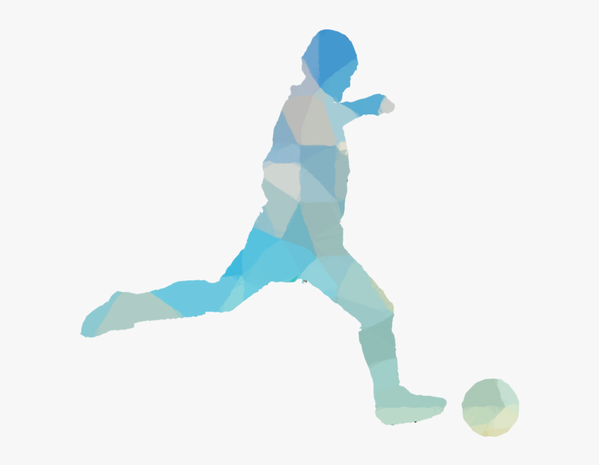 Silhouette Football Player Clip Art - Soccer Player Silhouette, HD Png Download, Free Download