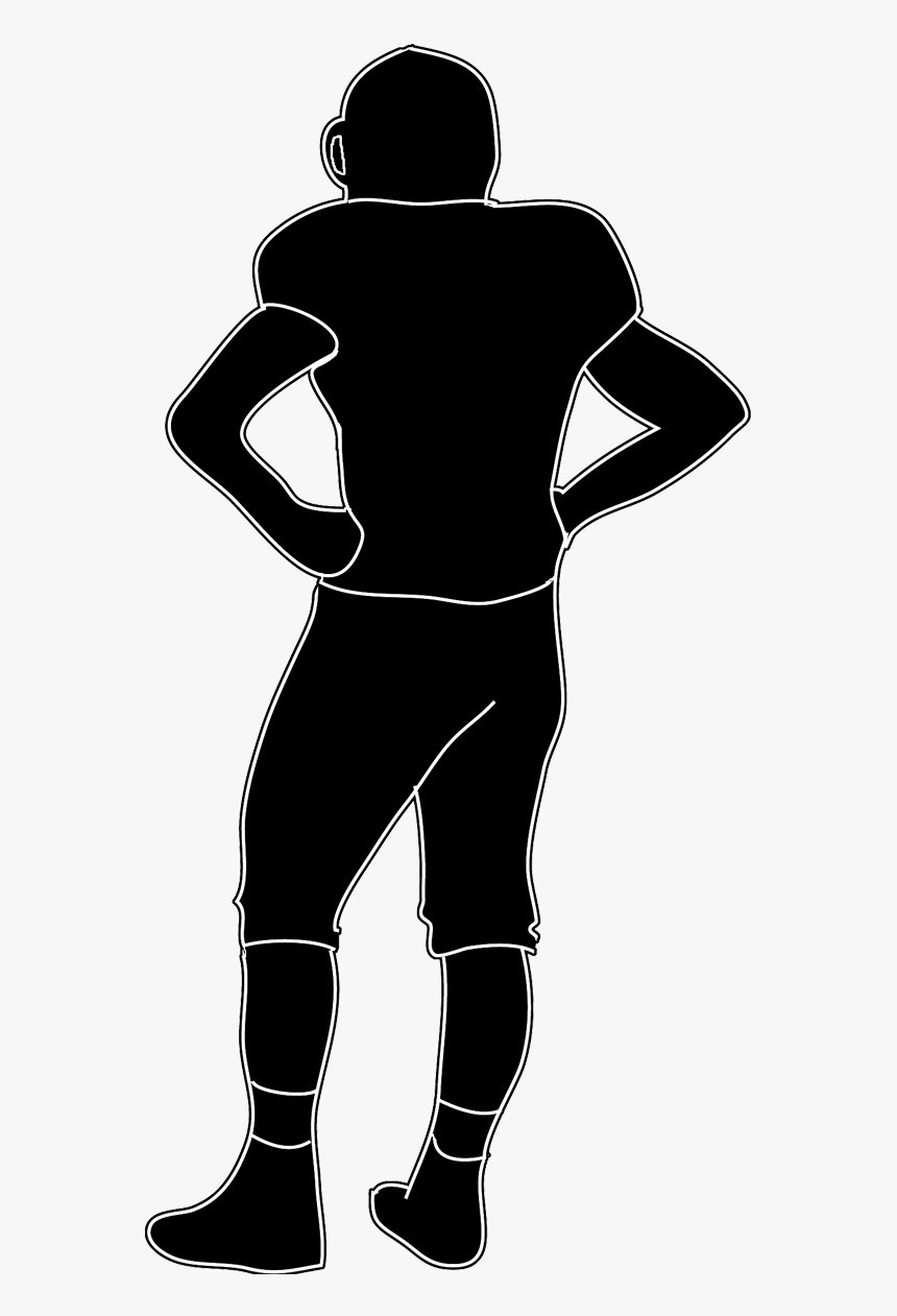 Silhouette Football Player - Back Of Football Players, HD Png Download, Free Download