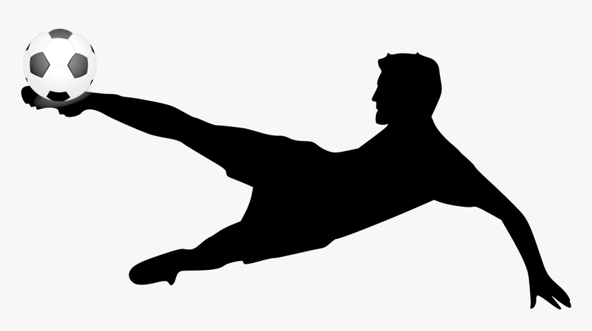 Clip Art Football Silhouette Clip Art - Soccer Clipart, HD Png Download, Free Download