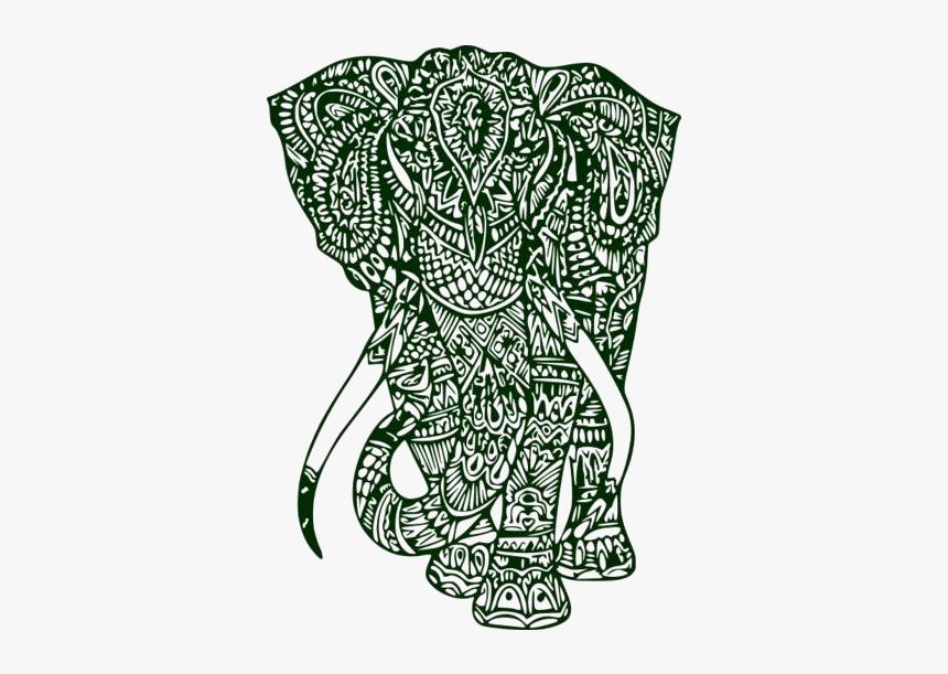 Elephant Mandala Png Clipart - Mandalas De Animales Para Colorear, Transparent Png, Free Download