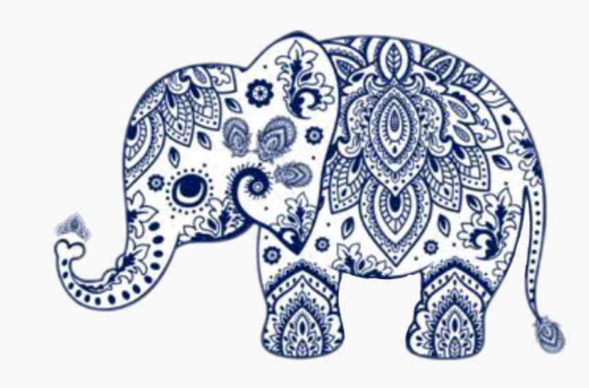 Elefantes Azul Blue - Elephant Stickers, HD Png Download, Free Download