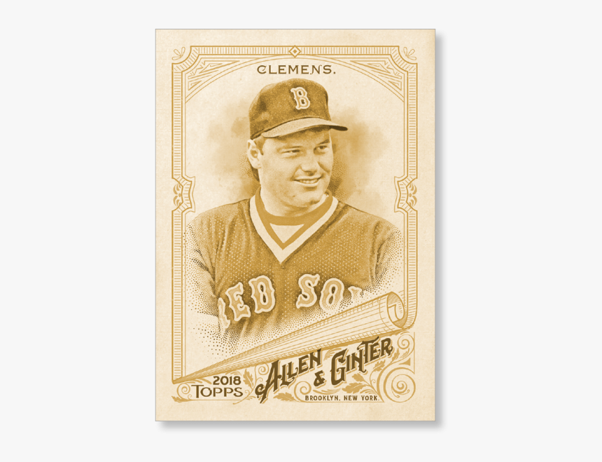 2018 Topps Allen & Ginter Roger Clemens Gold Ed - Vintage Base Ball, HD Png Download, Free Download