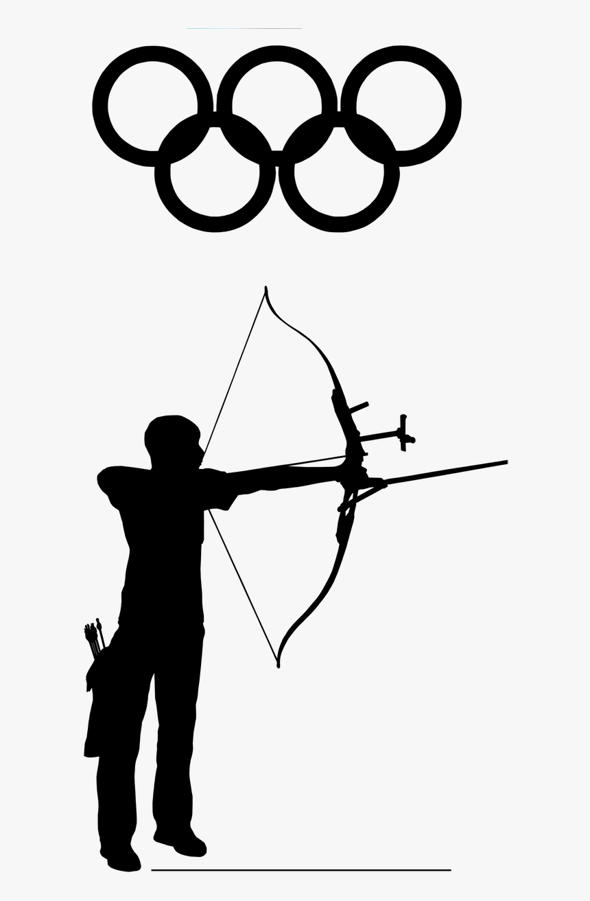 Archer Archery Olympic Sport Png Image - Archery Clipart Black And White, Transparent Png, Free Download