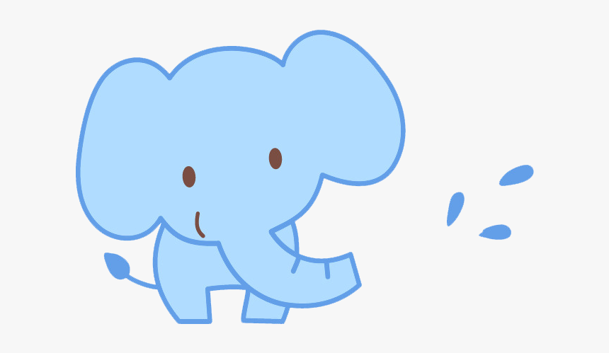 Cartoon Drawing Illustration - Cute Baby Elephant Cartoon, HD Png Download, Free Download