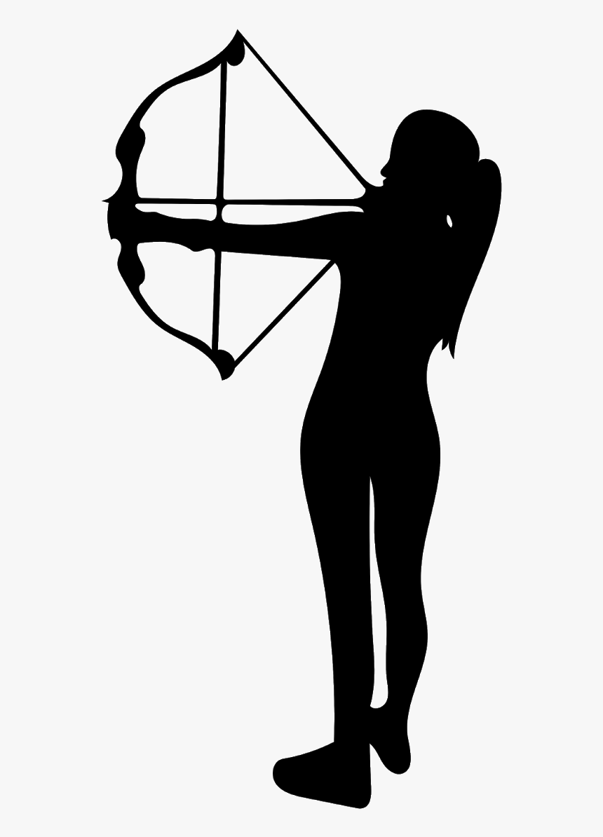 Woman, Artemis, Arrow, Bow, Fantasy, Silhouette, Hunter, - Silhouette Archery Png, Transparent Png, Free Download