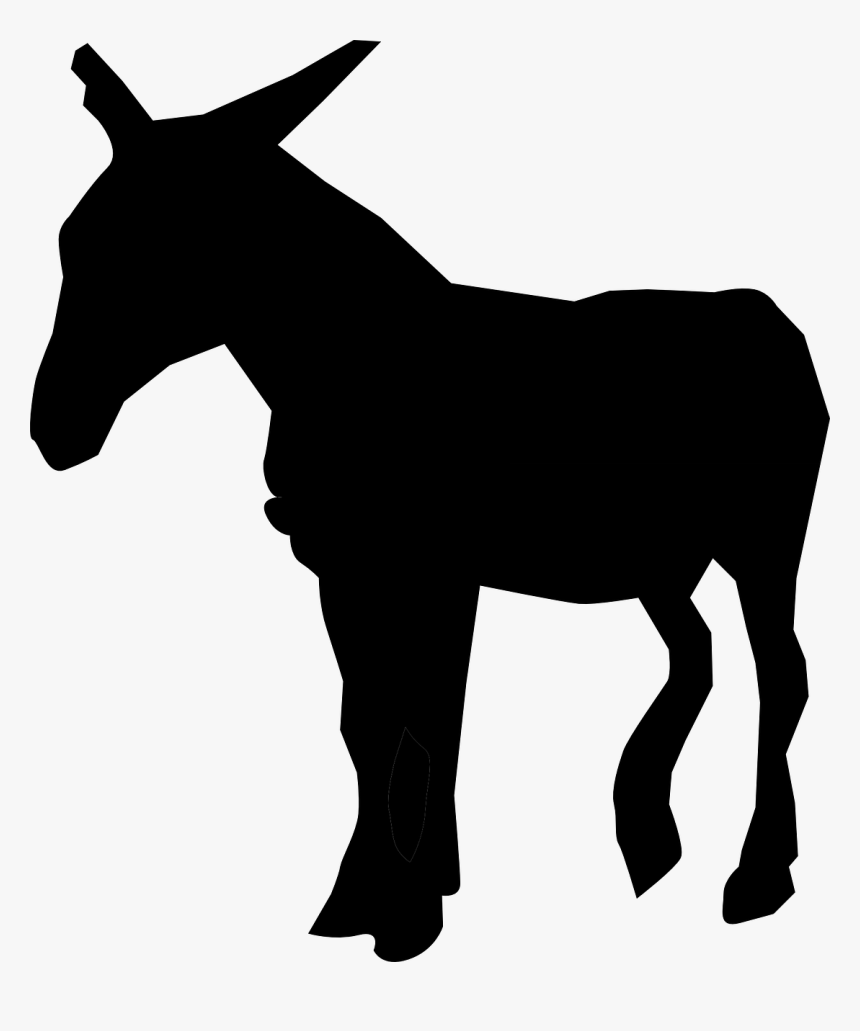 Donkey Clip Art - Donkey Black Clipart, HD Png Download, Free Download