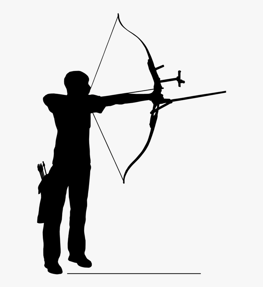 Bow And Arrow Archery Silhouette Clip Art - Archery Silhouette Png, Transparent Png, Free Download