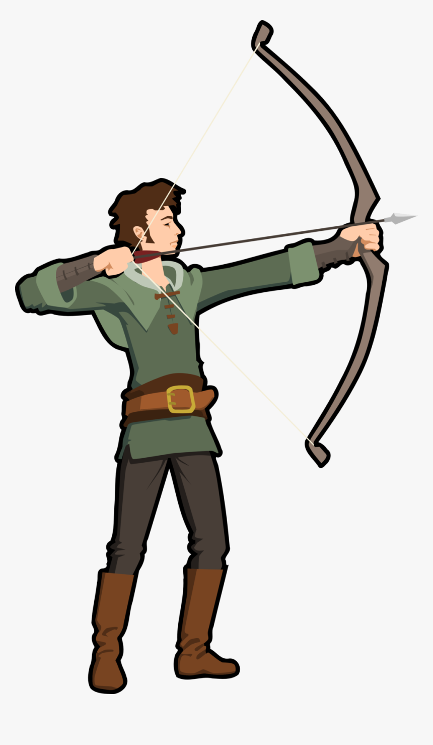 Man Shooting Arrow Clipart, HD Png Download, Free Download