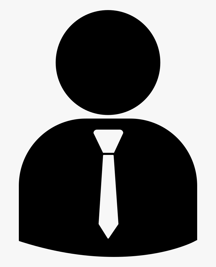 Business Person Silhouette Wearing Tie - Person With Tie Icon, HD Png Download, Free Download