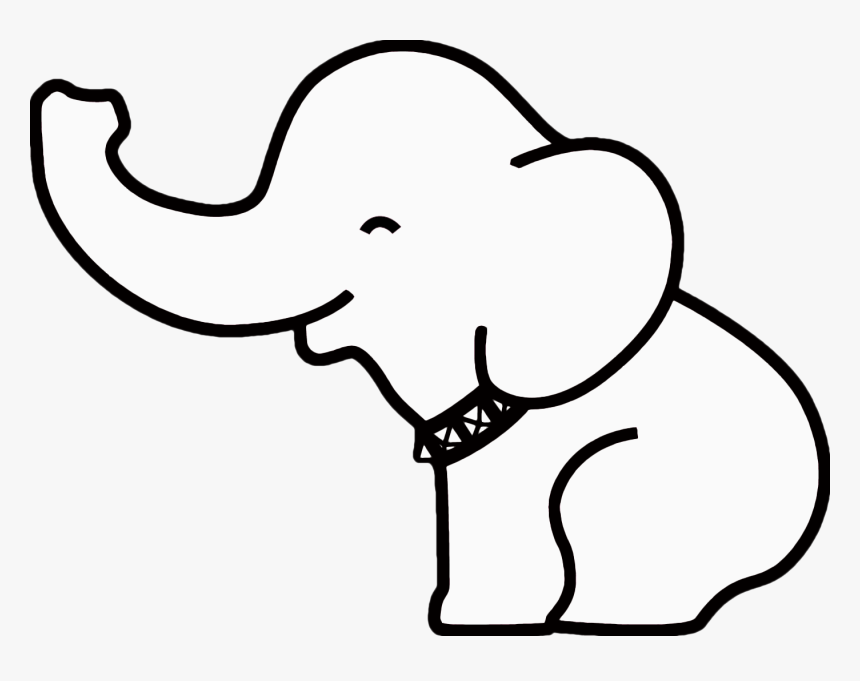 Clip Art Image Library Stock - Easy Cute Elephant Drawing, HD Png Download, Free Download