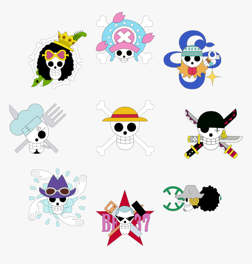 Transparent Jolly Roger Png - One Piece Crew Jolly Rogers, Png Download, Free Download