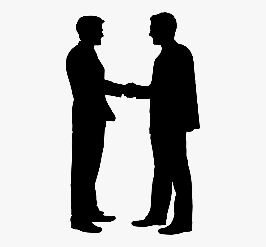 Silhouette, Shaking, Hands, Business, Partners, Hand - Silhouette Shaking Hands, HD Png Download, Free Download