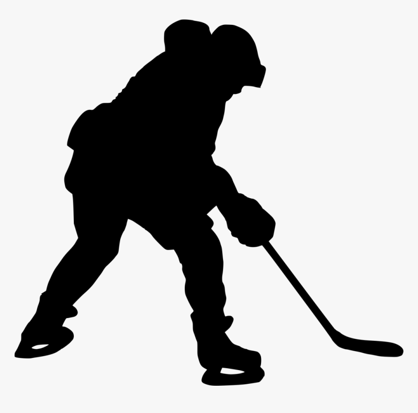 Hockey Player Silhouette Png, Transparent Png, Free Download