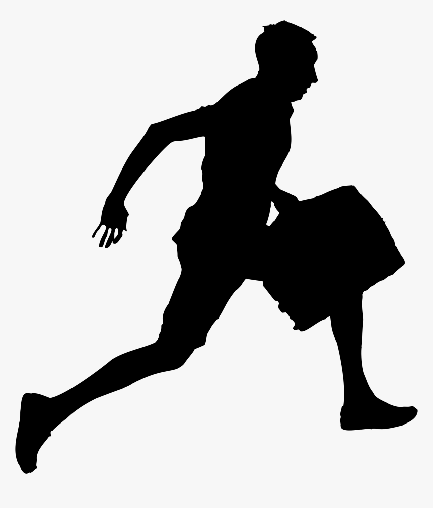 People Running Silhouette Png - Running Silhouette People Running, Transparent Png, Free Download