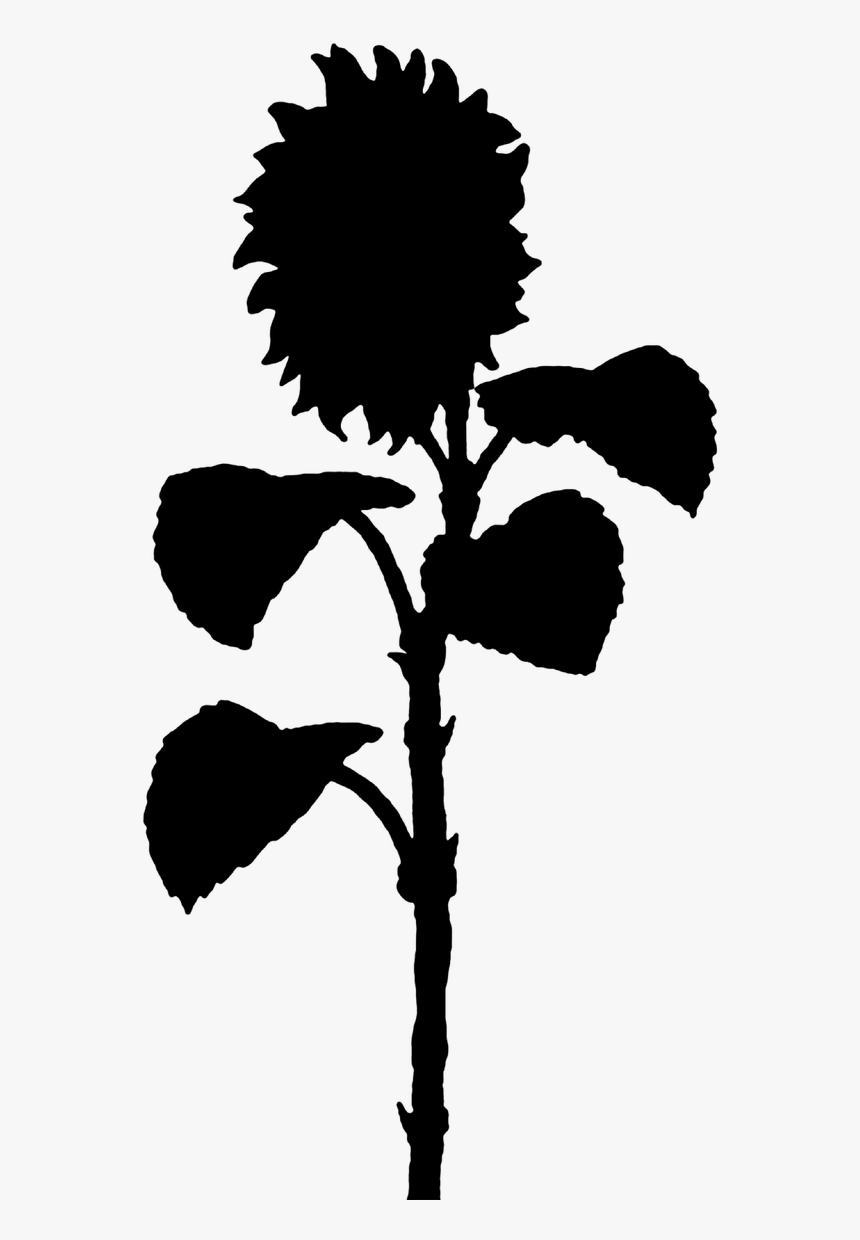 Flower Silhouette Sunflower, HD Png Download, Free Download