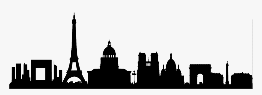 Paris Skyline Silhouette Clip Art - Paris Skyline Silhouette, HD Png Download, Free Download