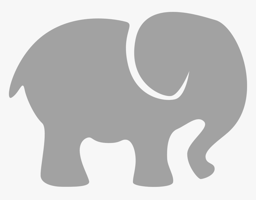 Elephant And Piggie Trunk Clipart Pumpkin - Grey Baby Elephant Clipart, HD Png Download, Free Download