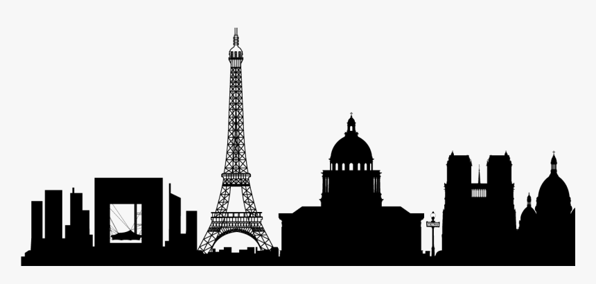 Paris Silhouette Skyline Wall Decal - Paris Skyline Silhouette Png, Transparent Png, Free Download