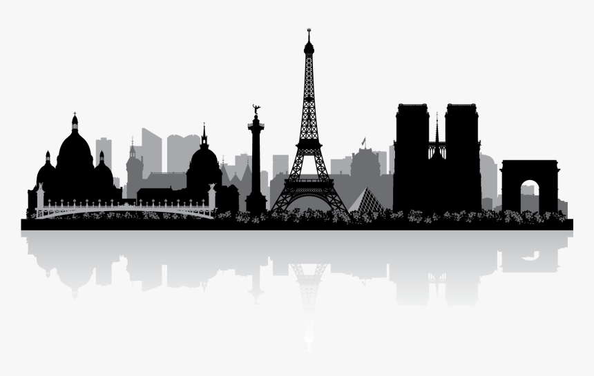 Paris Skyline Silhouette Royalty-free - France Skyline, HD Png Download, Free Download