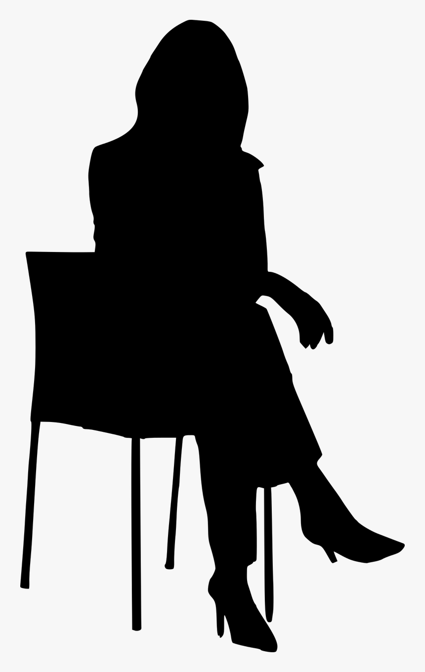 Silhouette Business Chair Free Picture - Woman Sitting On Chair Silhouette, HD Png Download, Free Download