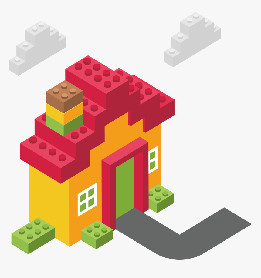 House Euclidean Vector Icon Lego Free Hd Image Clipart - Toy House Vector Png, Transparent Png, Free Download