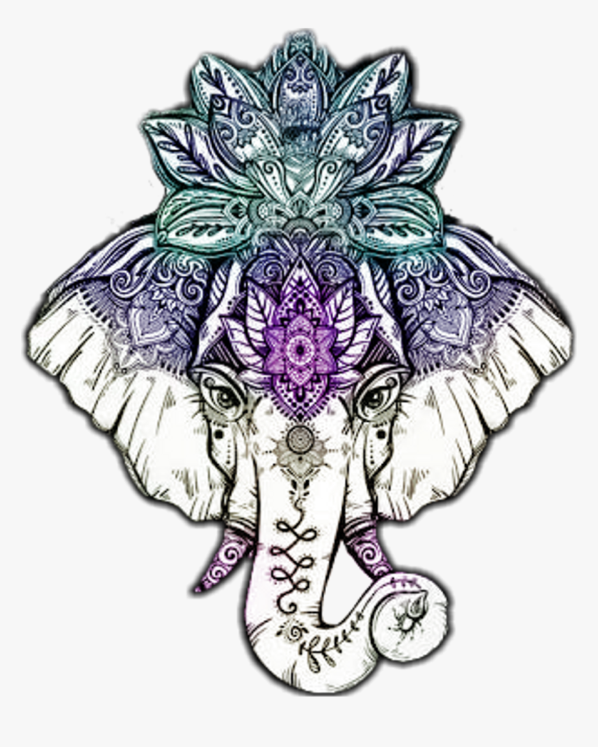 Thai Elephant Head Tattoo , Png Download - Mandala Elephant Head Tattoo, Transparent Png, Free Download