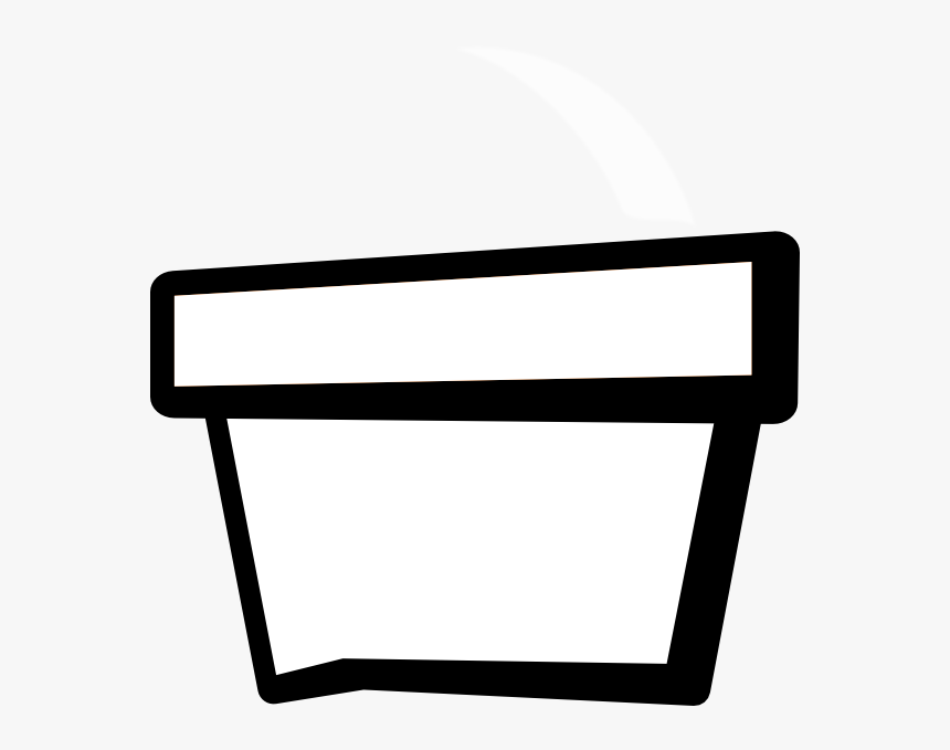 Potted Plant * - Plant Pot Black And White, HD Png Download, Free Download