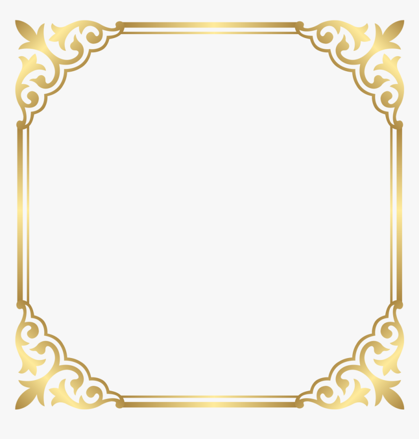 Fancy Gold Border Png- - Border Frame Gold Png, Transparent Png, Free Download