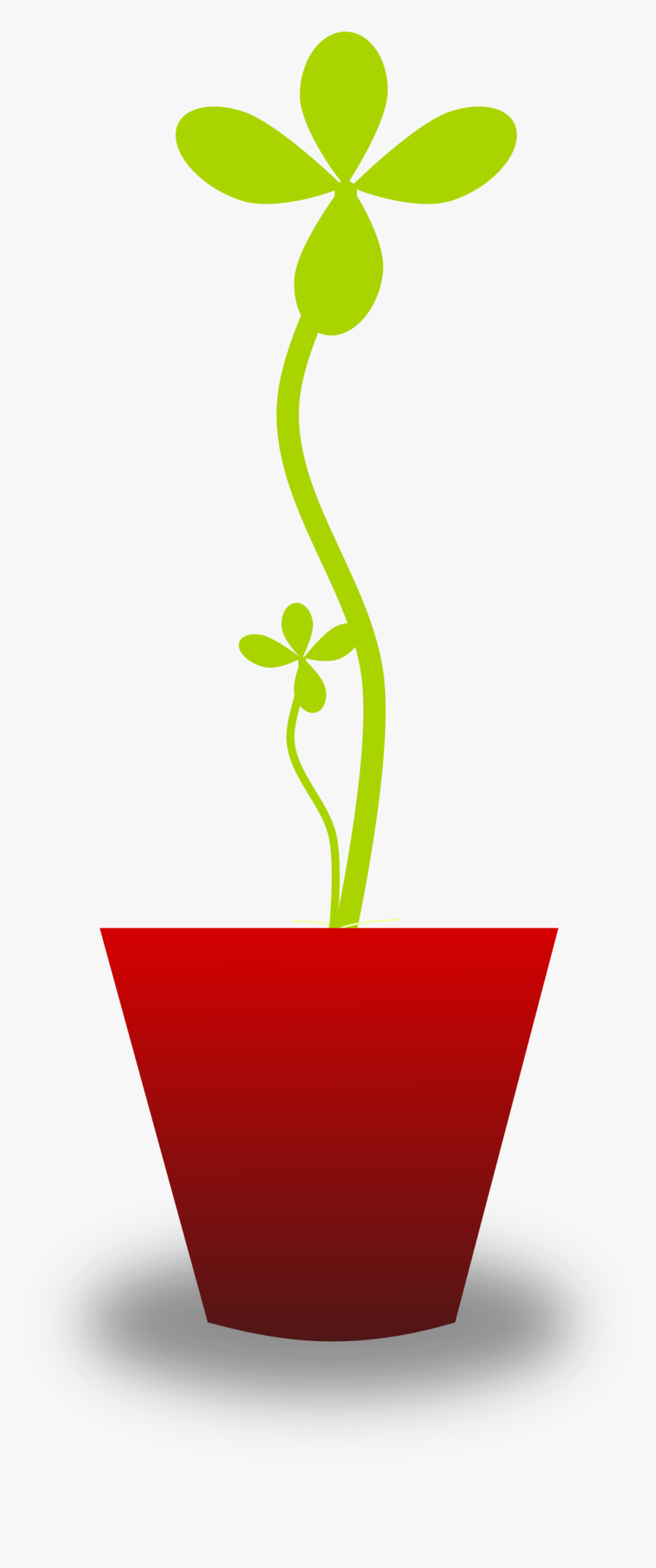Potted Plants Clipart Sapling - Cartoon Potted Plant Transparent, HD Png Download, Free Download