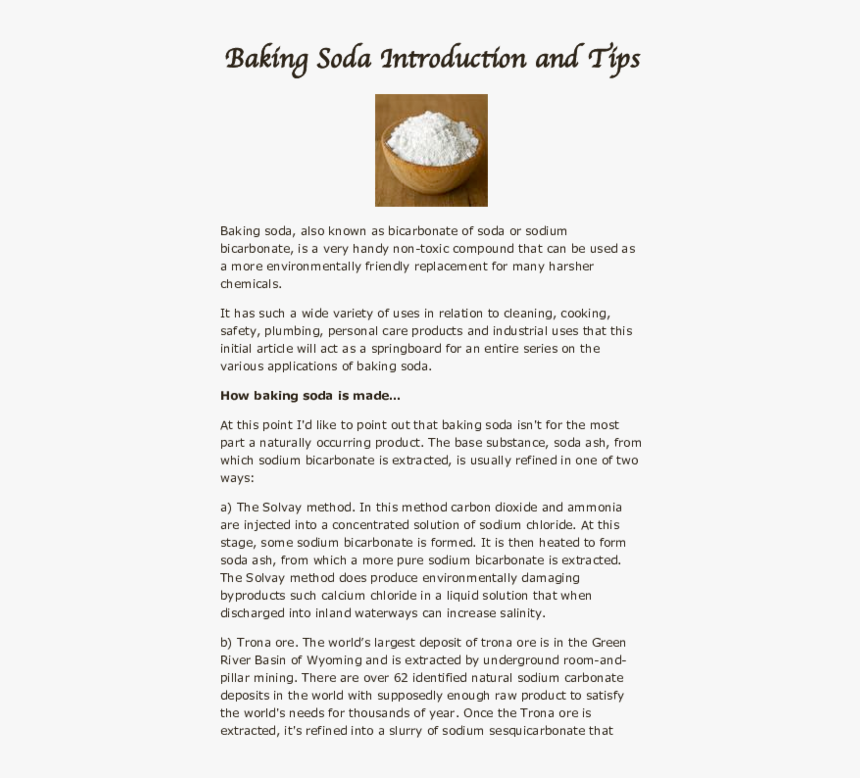 Introduction Of Baking Soda, HD Png Download, Free Download