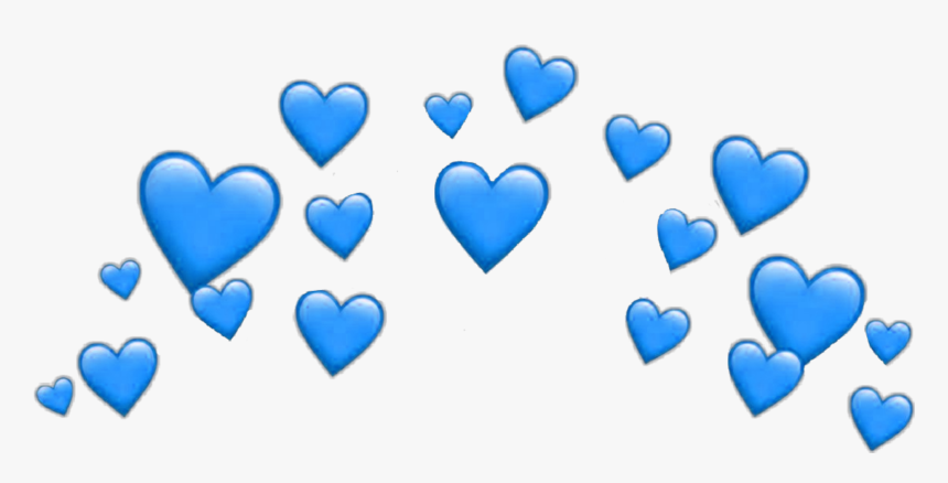 Blue Heart Crown Png , Transparent Cartoons - Heart Emoji Transparent Background, Png Download, Free Download