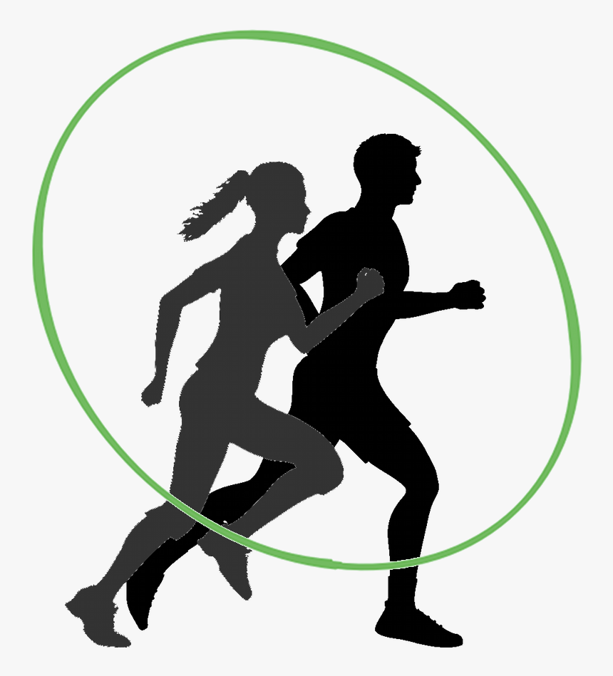 Vector Motivation Icon - Silhouette Running Png, Transparent Png, Free Download