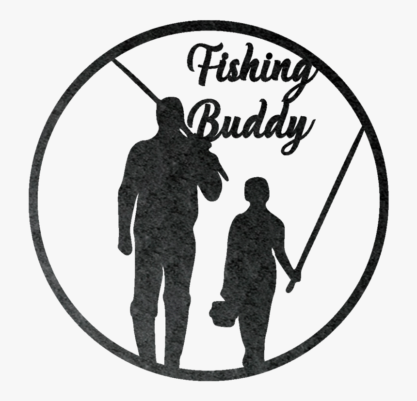 Fishing Buddies Metal Wall Sign - Silhouette, HD Png Download, Free Download