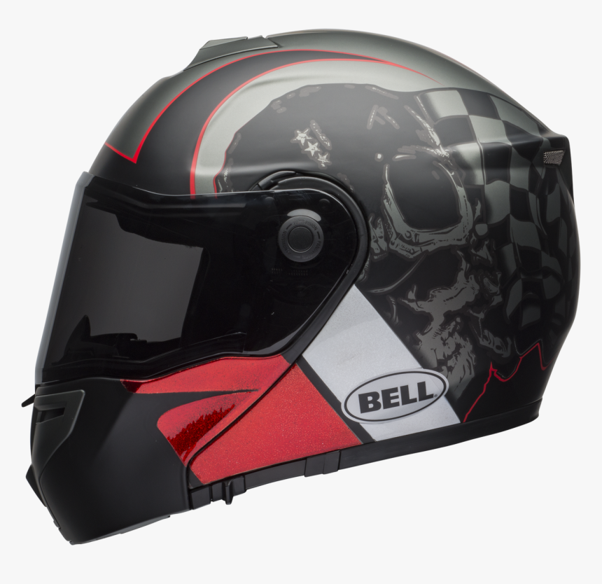 Bell Srt Modular Hart-luck Gloss/matte Charcoal/white/red - Bell Srt Hart Luck, HD Png Download, Free Download