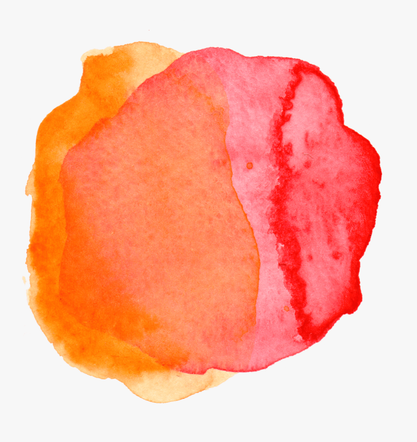 Watercolor Circle Png Transparent , Png Download - Transparent Red Orange Watercolor, Png Download, Free Download