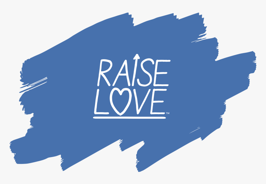 Raise Love Logo Over Blue Paint Swash - Graphic Design, HD Png Download, Free Download