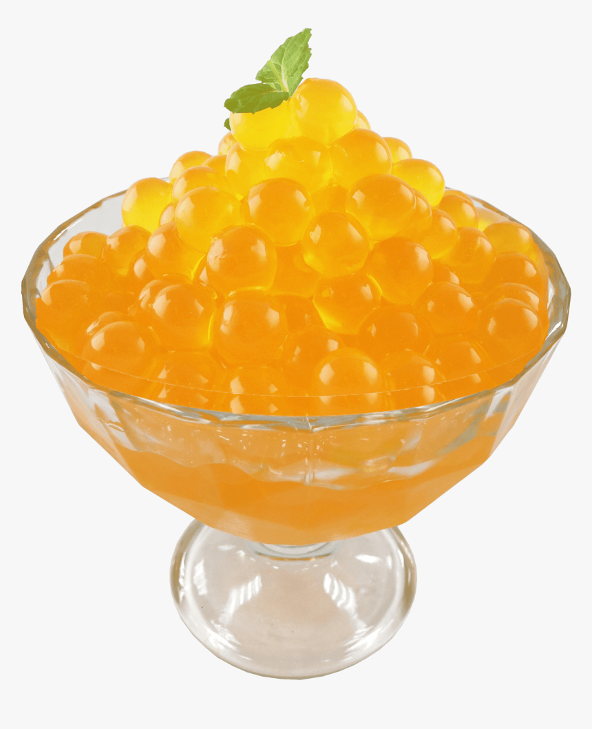 Bubble Tea Popping Boba With Mango Coating - Popping Boba Png, Transparent Png, Free Download