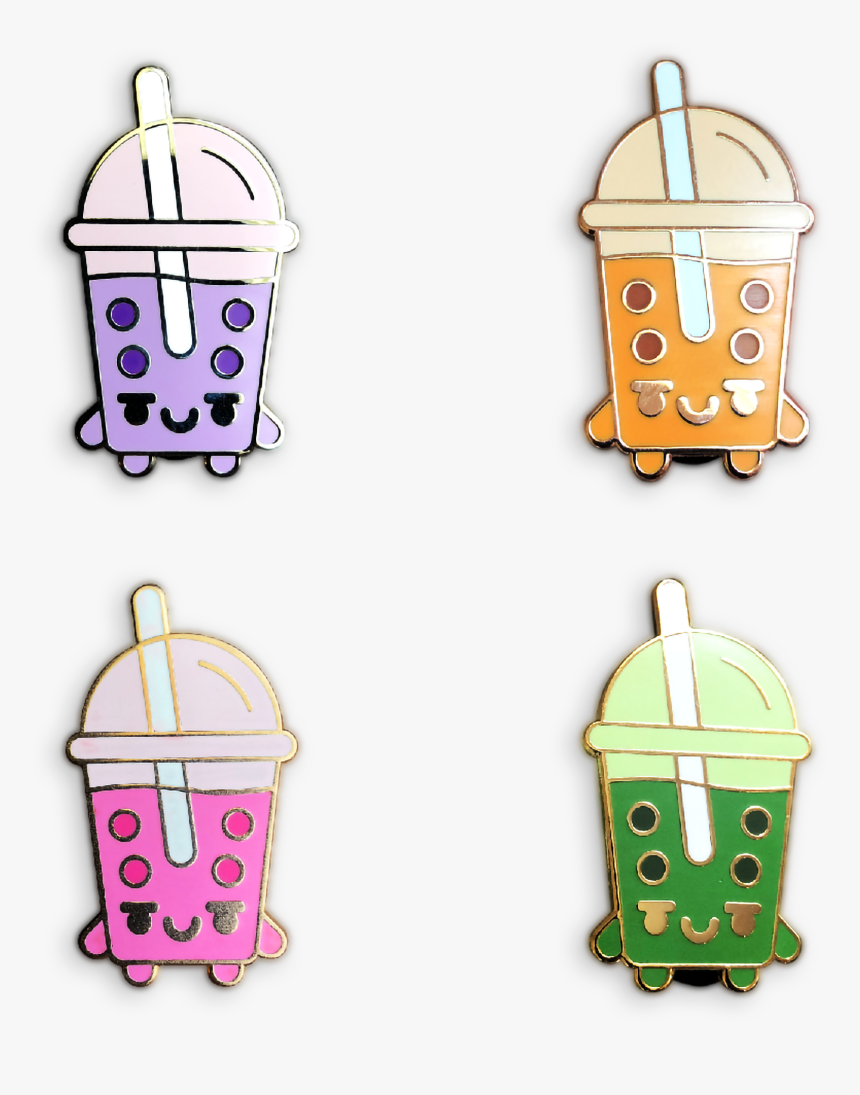 Image Of Boba Tea Pins - Cartoon, HD Png Download, Free Download