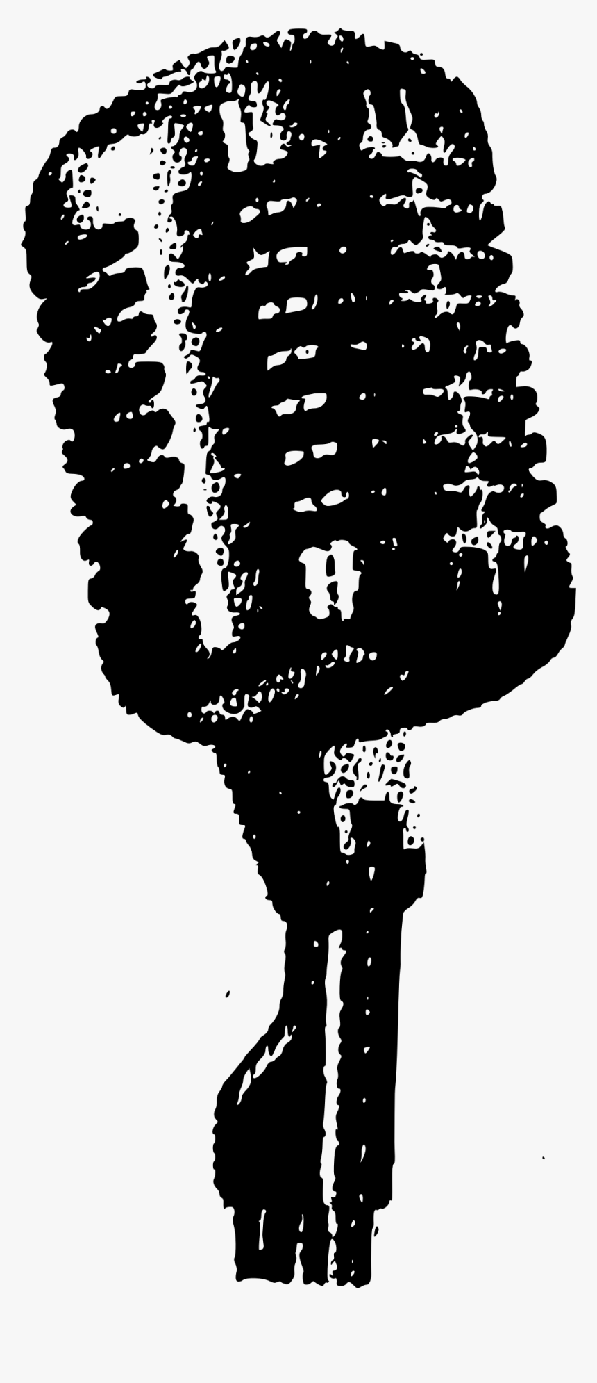 Halftoned Microphone Clip Arts - Vintage Microphone Png, Transparent Png, Free Download