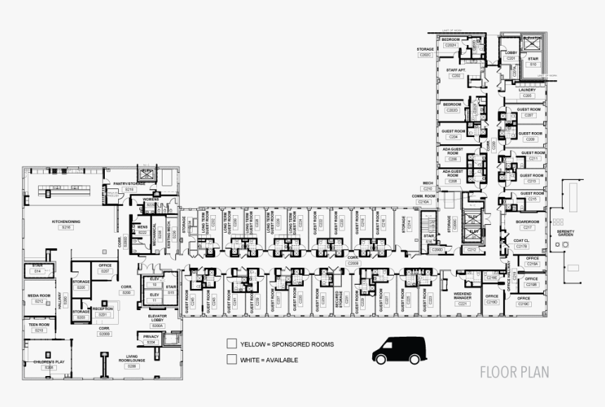 House Floorplan - Ronald Mcdonald House Plan, HD Png Download, Free Download