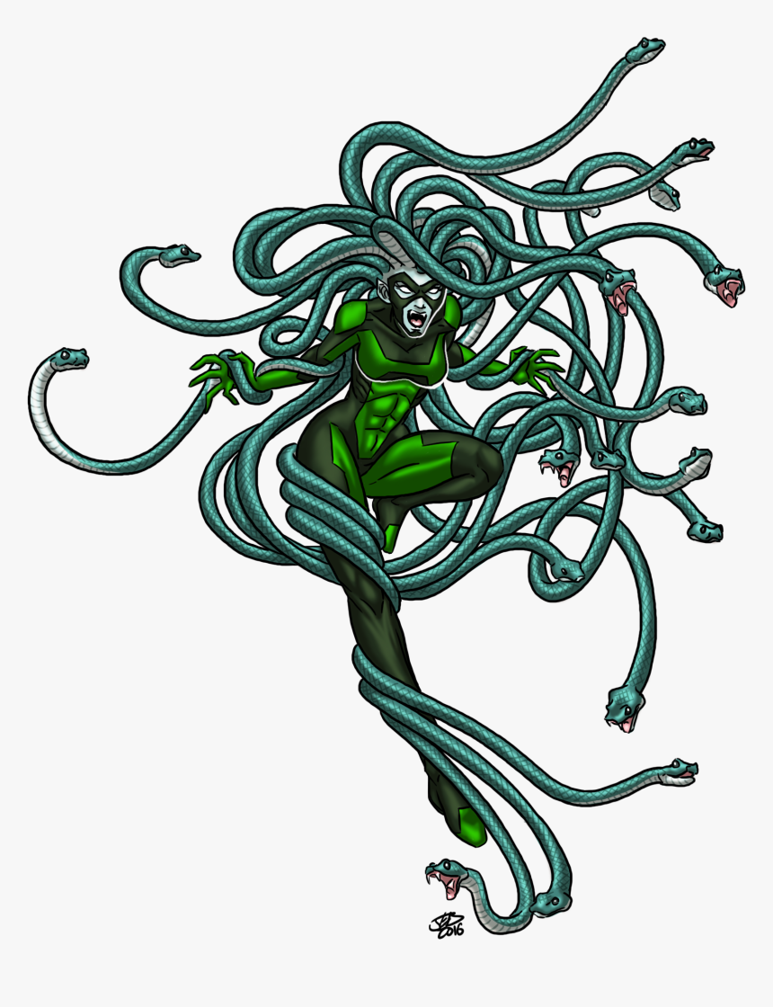 Colored Medusa Cliparts - Greek Mythology Myth Creature, HD Png Download, Free Download