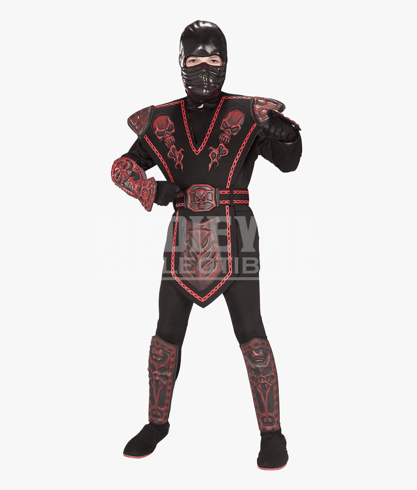 Boys Red Skull Ninja Costume - Ninja Costume Skull, HD Png Download, Free Download