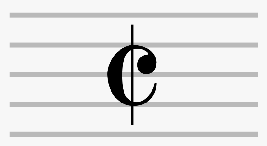 Transparent Music Symbols Png - Common Time Signature Symbol, Png Download, Free Download