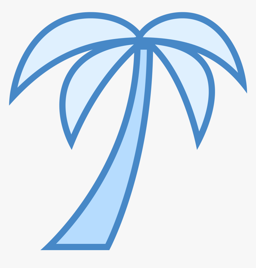 Free Palm Tree Icon Png - Palm Tree Icon Blue, Transparent Png, Free Download