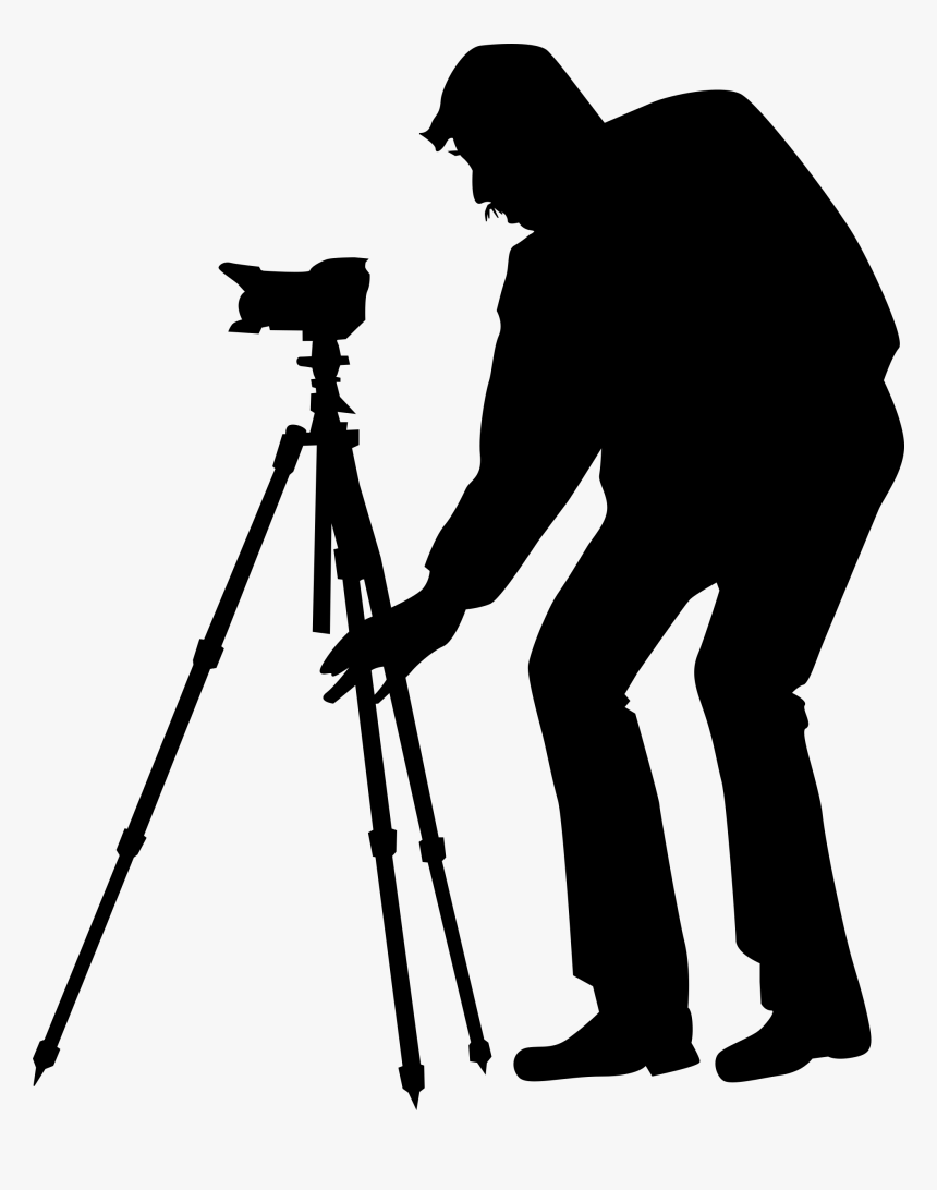 Photography Clipart Photographer Silhouette - Camera On Tripod Png, Transparent Png, Free Download
